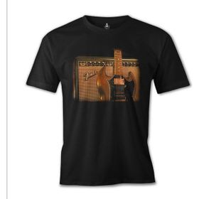 Lord T-Shirt Gitar - Fender 2 Siyah Erkek T-shirt