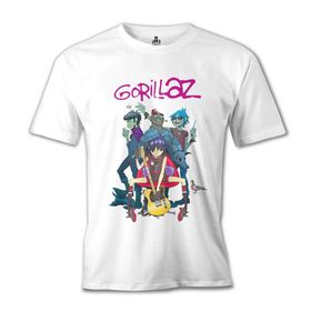 Lord T-Shirt Gorillaz - Band Beyaz Erkek T-shirt