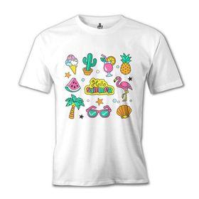 Lord T-Shirt Hello Summer Beyaz Erkek T-shirt