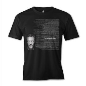 Lord T-Shirt House - Everybody Lies Siyah Erkek T-shirt