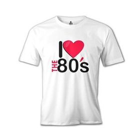 Lord T-Shirt I Love the 80's Beyaz Erkek T-shirt