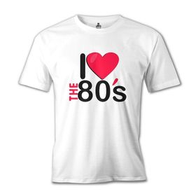 Lord T-Shirt I Love the 80's Beyaz Erkek T-shirt