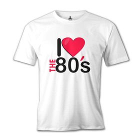 Lord T-Shirt I Love the 80's Beyaz Erkek T-shirt