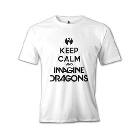 Lord T-Shirt Imagine Dragons - Keep Calm Beyaz Erkek T-shirt