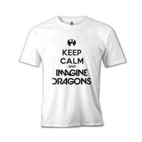 Lord T-Shirt Imagine Dragons - Keep Calm Beyaz Erkek T-shirt
