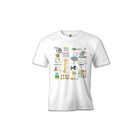 Lord T-Shirt İngilizce Sınavlar Beyaz Erkek T-shirt