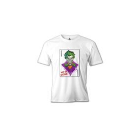 Lord T-Shirt Joker In Cards Beyaz Erkek T-Shirt