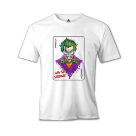 Lord T-Shirt Joker In Cards Beyaz Erkek T-Shirt