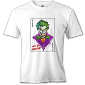 Lord T-Shirt Joker In Cards Beyaz Erkek T-Shirt