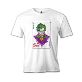 Lord T-Shirt Joker In Cards Beyaz Erkek T-Shirt