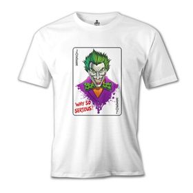 Lord T-Shirt Joker In Cards Beyaz Erkek T-Shirt