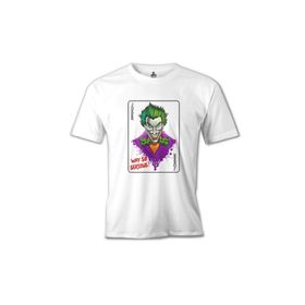 Lord T-Shirt Joker In Cards Beyaz Erkek T-Shirt