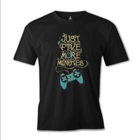 Lord T-Shirt Just Five More Minutes Siyah Erkek T-shirt