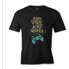Lord T-Shirt Just Five More Minutes Siyah Erkek T-shirt