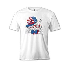 Lord T-Shirt Kedi Cool Beyaz Erkek T-Shirt