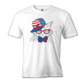 Lord T-Shirt Kedi Cool Beyaz Erkek T-Shirt