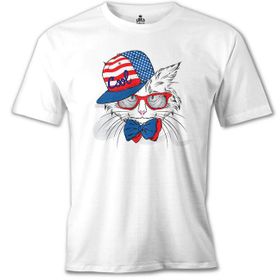 Lord T-Shirt Kedi Cool Beyaz Erkek T-Shirt