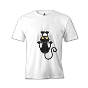 Lord T-Shirt Kedi - Scratch Beyaz Erkek T-shirt