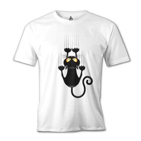 Lord T-Shirt Kedi - Scratch Beyaz Erkek T-shirt
