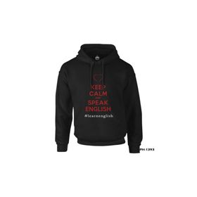 Lord T-Shirt Keep Calm and Speak English Siyah Erkek T-shirt