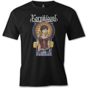 Lord T-Shirt Korpiklaani - A Man With a Plan Siyah Erkek T-shirt