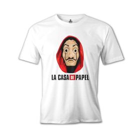 Lord T-Shirt La Casa De Papel Dali Mask Beyaz Erkek T-Shirt