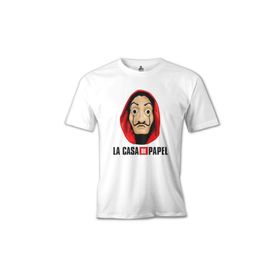 Lord T-Shirt La Casa De Papel Dali Mask Beyaz Erkek T-Shirt