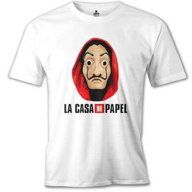 Lord T-Shirt La Casa De Papel Dali Mask Beyaz Erkek T-Shirt