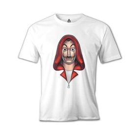 Lord T-Shirt La Casa De Papel The Mask Beyaz Erkek T-Shirt