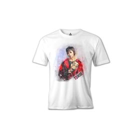 Lord T-Shirt La Casa De Papel Tokio Mask Beyaz Erkek T-Shirt