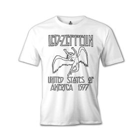 Lord T-Shirt Led Zeppelin - 1977 Beyaz Erkek T-shirt