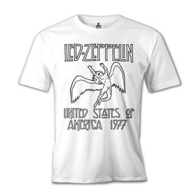 Lord T-Shirt Led Zeppelin - 1977 Beyaz Erkek T-shirt