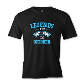 Lord T-Shirt Legends Born in October - Arrow Siyah Erkek T-shirt