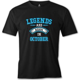 Lord T-Shirt Legends Born in October - Arrow Siyah Erkek T-shirt