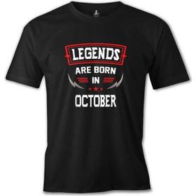 Lord T-Shirt Legends Born in October - Blade Siyah Erkek T-shirt