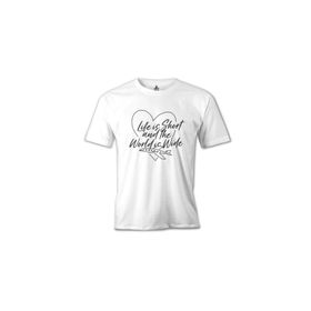 Lord T-Shirt Life İs Short Beyaz Erkek T-Shirt