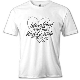 Lord T-Shirt Life İs Short Beyaz Erkek T-Shirt