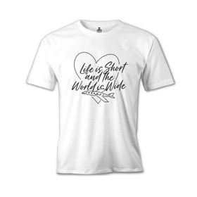 Lord T-Shirt Life İs Short Beyaz Erkek T-Shirt