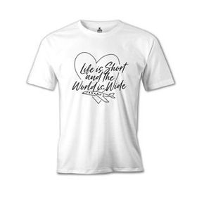 Lord T-Shirt Life İs Short Beyaz Erkek T-Shirt