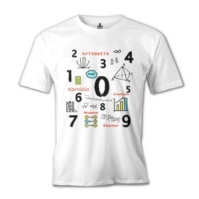 Lord T-Shirt Matematik - Aritmetik Beyaz Erkek T-shirt