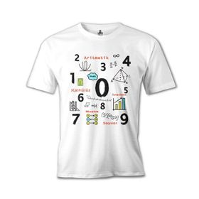 Lord T-Shirt Matematik - Aritmetik Beyaz Erkek T-shirt