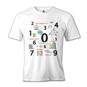 Lord T-Shirt Matematik - Aritmetik Beyaz Erkek T-shirt