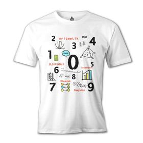 Lord T-Shirt Matematik - Aritmetik Beyaz Erkek T-shirt