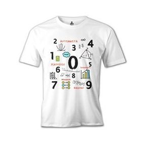 Lord T-Shirt Matematik - Aritmetik Beyaz Erkek T-shirt