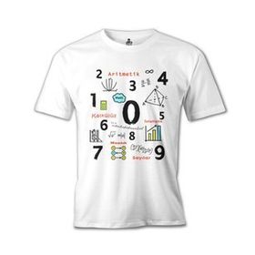 Lord T-Shirt Matematik - Aritmetik Beyaz Erkek T-shirt