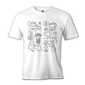 Lord T-Shirt Matematik - Basics Beyaz Erkek T-shirt