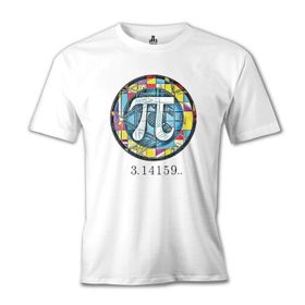 Lord T-Shirt Matematik - Pi 15 Beyaz Erkek T-shirt