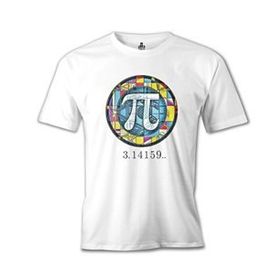 Lord T-Shirt Matematik - Pi 15 Beyaz Erkek T-shirt