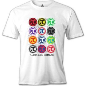 Lord T-Shirt Matematik - Pi 20 Beyaz Erkek T-shirt
