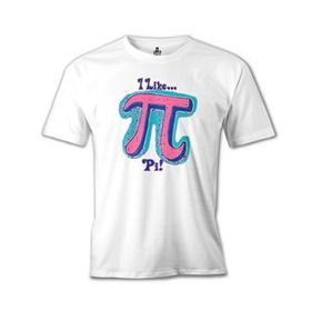 Lord T-Shirt Matematik - Pi 21 Beyaz Erkek T-shirt